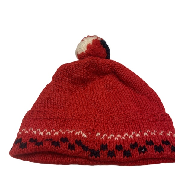 Hand Made Knitted Baby Red Sweater with Beanie Sz 24M - Photos for measurements - Picture 9 of 11